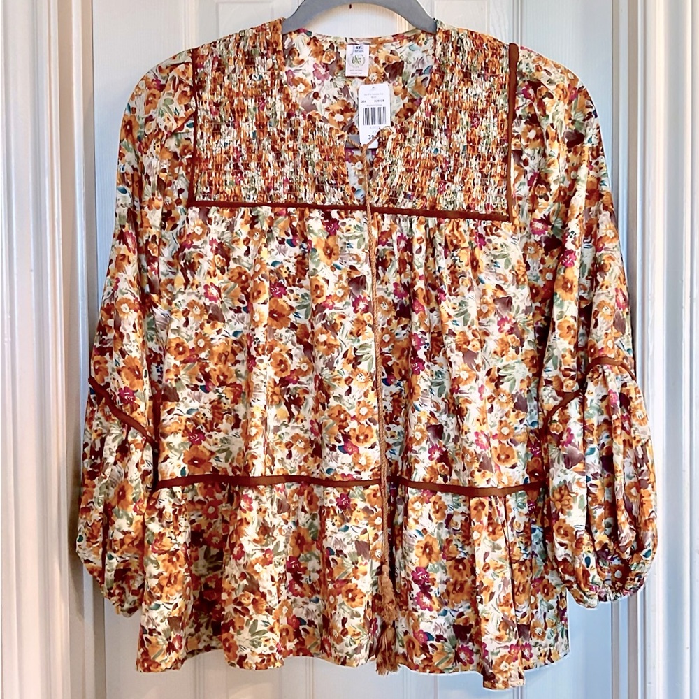 NWT! Perfect Boho Top, Great Transitional Piece size xxl